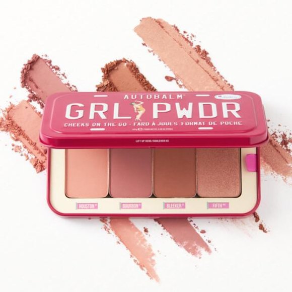 NWT theBalm Autobalm Girl Powder Cheek Palette, Long Lasting Blush and Highlight - Picture 2 of 2